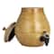Hello Honey® 5qt. Brown Round Stoneware Beverage Dispenser with Lid